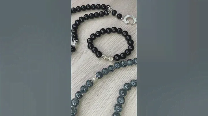 Чёрный Агат браслет Тасбих